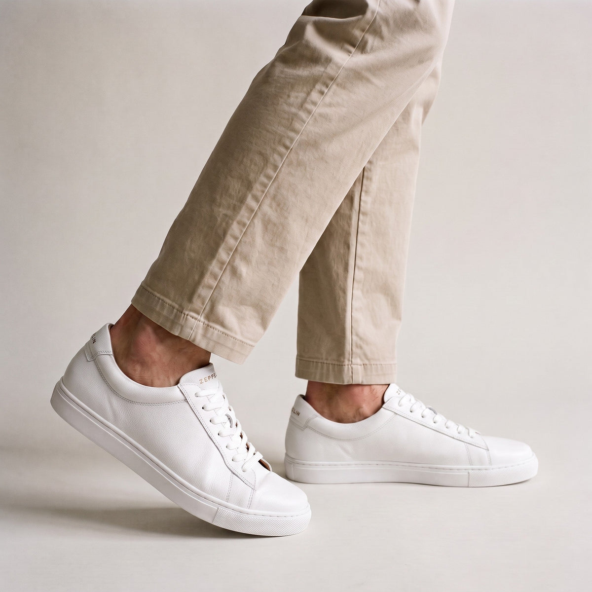 Voyager on foot mid-step